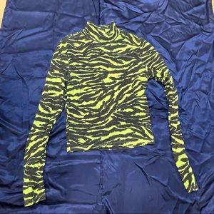 H&M Zebra Mock Neck long sleeve